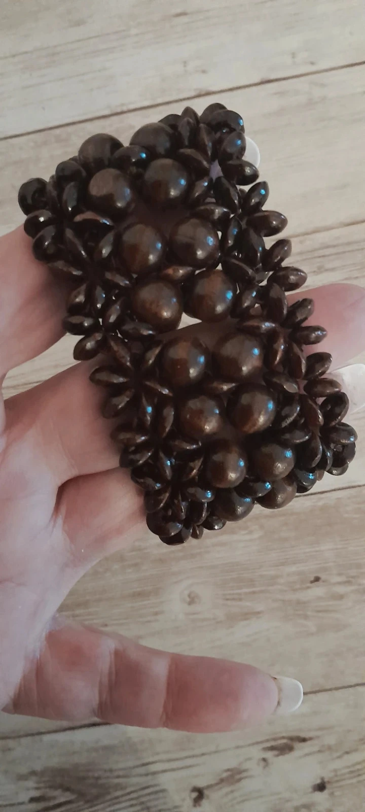 Pulsera de madera, color marrón oscuro, Bohème – photo 3